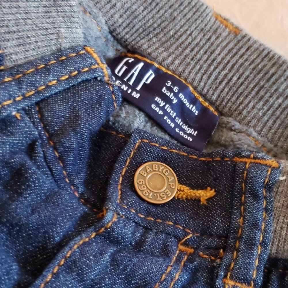 Fleece Lined Baby Gap Jean's 3-6 Months - Picture 2 of 5